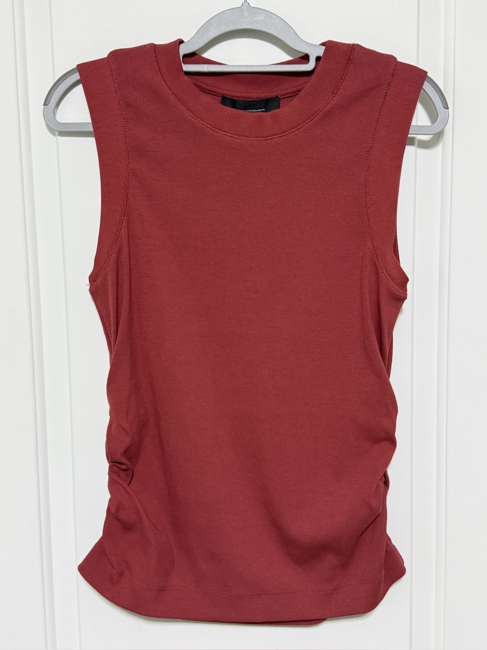 NWOT White House Black Market Brick Red Sleeveless Crewneck Tank